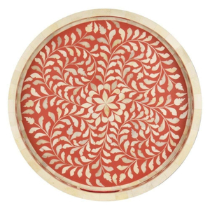 Good Looking Pearl Wooden Serving <b>Tray</b> With Handles Decorative Farmhouse Coffee <b>Table</b> Platter Kitchen & Living Room Home - Product Image 2