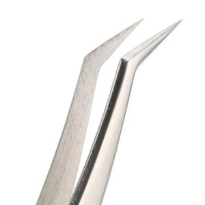 Juego de Pinzas para Pestañas de Acero Inoxidable de Precisión con Puntas Dentadas en Estuche Color Oro Rosa - Product Image 6