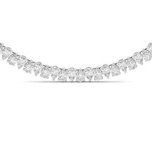 Collier tennis de luxe quotidien en diamant de laboratoire, collier en diamant taille poire, chaîne tennis en diamant en or jaune, raffiné - Product Image 4