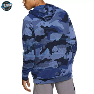 Sudaderas con Capucha de Camuflaje de Alta Calidad en Algodón y Poliéster, Talla Grande, con Hombros Caídos, Sudadera Sólida con Logotipo Personalizado - Product Image 2