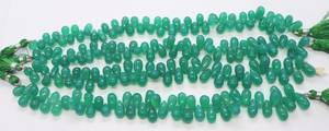 Cuentas de ónix verde natural en forma de lágrima, lisas, de 6x9 mm, cuentas de ónix en forma de gota, cuentas de ónix verde natural en forma de lágrima para la fabricación de joyería. - Product Image 3