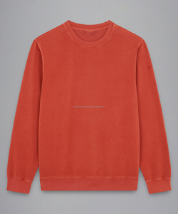 Sudadera de cuello redondo para hombre, personalizada, extragrande, 100% algodón, tejido de 220 g, patrón liso, transpirable, ajuste holgado, ideal para invierno - Product Image 1