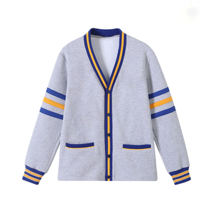 Cardigan en polaire SGRho unisexe, idéal pour les fraternités et les sororités, pull tricoté personnalisé avec lettres grecques, style universitaire, hiver - Product Image 1
