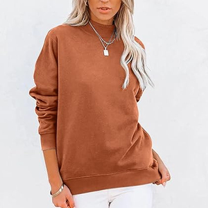 เสื้อสเวตเชิ้ตคอเต่าผ้าคอตตอนเทอร์รี่สำหรับผู้หญิง OEM สั่งทำได้ พิมพ์โลโก้ สไตล์ลำลอง สตรีทแวร์ ผู้ผลิตขายส่ง - Product Image 4