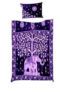 Ropa de cama, funda de edredón doble, funda de almohada con estampado de animales, edredón de árbol de elefante, funda de edredón de algodón Reversible de consignadores indios - Product Image 5