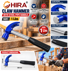 ค้อนตีตะปู HIRA 51808 ด้ามเหล็ก - Product Image 1