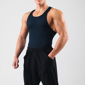Wholesale <b>Men's</b> Gym Quick Dry Ice Silk <b>Singlet</b> Custom Logo Breathable Sleeveless Fitness Tank Top Sport Fashion OEM Service - Product Image 3