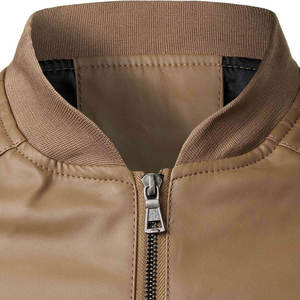 Chaqueta de Cuero Genuino para Hombre, Transpirable, Corte Ajustado, Chaqueta de Cuero a la Moda para Hombre - Product Image 3