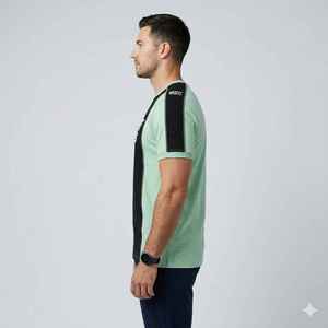 T-shirt surdimensionné personnalisé 100 % coton pour homme, grande taille, épaules tombantes, avec logo imprimé, design uni et coupe ample - Product Image 4