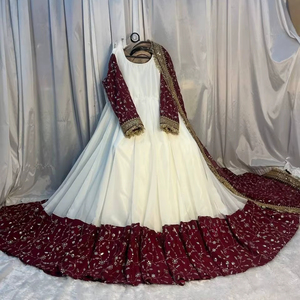On Sale White Churidar Dress Designs Heavy Embroidery Work | Alibaba.com