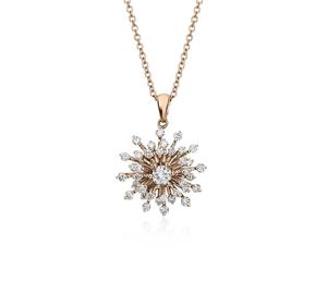 Colliers de mode en or 14k et 18k fabriqués en gros collier pendentif en diamant brillant rond pour les femmes - Product Image 3