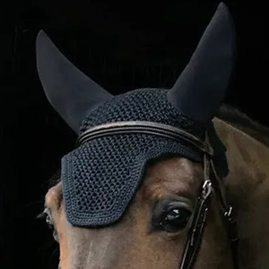 OEM Design Wholesale Factory Cheap Horse Fly Veil Horse Care Silent Crochet Ear Net <b>Bonnet</b> Horse Equipment - Product Image 2