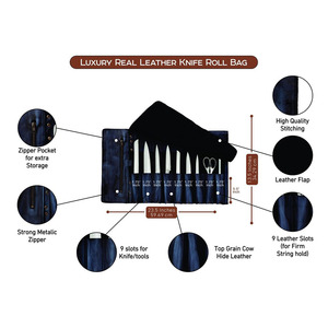 High demand leather <b>tool</b> <b>roll</b> organizer bags wholesale OEM supplier custom logo premium portable storage in reasonable price - Product Image 3