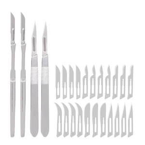 ด้ามมีดผ่าตัด Surgi Sterile 4 ชิ้น + ใบมีดผ่าตัดสแตนเลสสตีลความแม่นยำสูงแบบใช้แล้วทิ้ง 100 ใบ พร้อมด้ามจับแบบใช้ซ้ำได้ 2 ชิ้น - Product Image 4