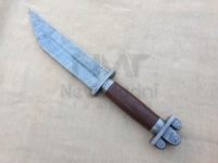 Дамасский скрученный узор, розовая деревянная ручка, Викинг-NMT-2502