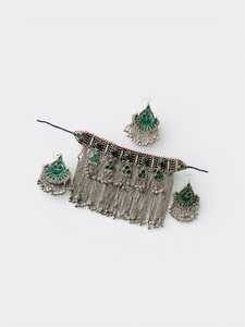 Special Afghan Women's Jewelry <b>Set</b> <b>Crystal</b> Rhinestone Trendy Dangling Ornaments Stainless Steel Craftsmanship for Party Islamic - Product Image 4