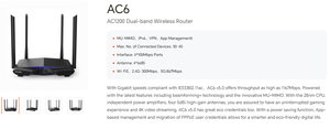 Router WiFi dual inalámbrico Tenda <span class=keywords><strong>AC6</strong></span> 1200m de doble banda 2.4GHz+5GHz AC1200 con firewall para uso doméstico, nuevo. - Product Image 6