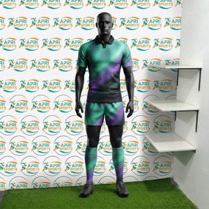 Conjunto de Camiseta y Pantalones Cortos de Rugby Transpirables de Talla Grande de Alta Calidad con Colores y Logotipo Personalizados, 100% Poliéster - Product Image 2