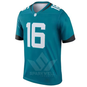 Sparkwell Men's Teal Soccer Jersey Number 16 Sublimated Print Moisture Wicking Short Sleeve Regular Fit Adult Apparel - Product Image 2
