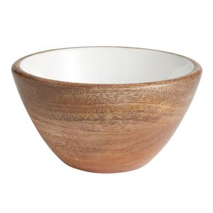 Tazón de Madera Ecológico Hecho a Mano con Revestimiento Cerámico, Diseño Clásico Wabi Sabi, Apto para Lavavajillas y Duradero, para Servir Comida en Fiestas - Product Image 2