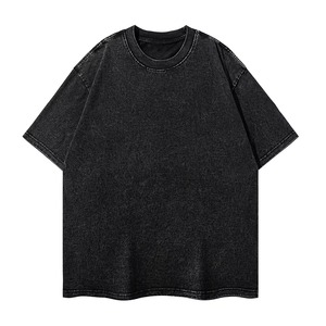 T-shirt en coton épais à épaules tombantes 270 GSM, coupe oversize, style streetwear vintage, broderie personnalisée, logo DTF DTG, vente en gros OEM - Product Image 1