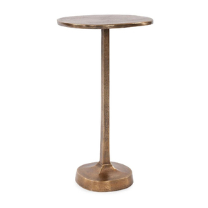 Modern Brass Pedestal Coffee <b>Table</b> With <b>Round</b> Top And Wooden Base For Living Room Furniture Handmade <b>Side</b> <b>Tables</b> - Product Image 2