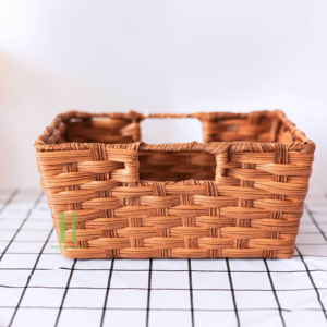 BEST SELLER Eco-Friendly Natural Rattan Modern Stackable Picnic & Home Use <b>Storage</b> <b>Basket</b> Made in Vietnam from HNH Craft - Product Image 2