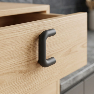 Poignée de porte moderne en laiton, quincaillerie de meubles au design classique, noir mat, pour commode, chambre et armoire de salon - Product Image 2