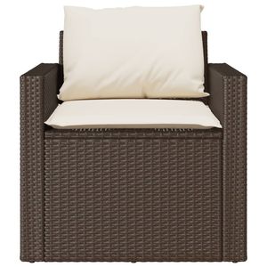 Ensemble de canapés de jardin modulaires en polyrotin brun pour adultes - Product Image 6