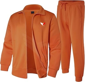 Chaqueta Deportiva con Cierre Completo Color Naranja Sólido para Mujer de Clothing Empire, Ligera, Transpirable, de Algodón/Poliéster, con Forro Polar para Invierno - Product Image 3
