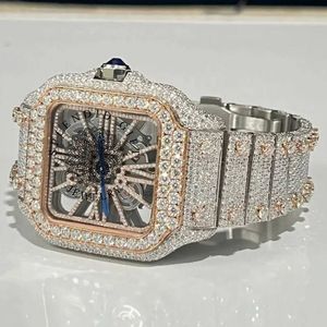 <b>Speed</b> Gift Jewelry Luxury Moissanite <b>Square</b> Men's Watch Analog Quartz ETA Movement 28mm Sapphire Crystal Water Resistant 10m - Product Image 6