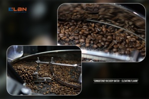 เครื่องคั่วกาแฟอัตโนมัติอุตสาหกรรมยี่ห้อ LBN ทำจากเหล็กสแตนเลส ความจุ 1.5 กก. กำลังไฟ 600 วัตต์ สีดำ ใช้ไฟ 220 โวลต์ - Product Image 2