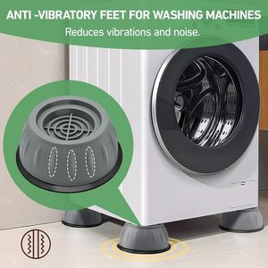 Zenara - Juego de 4 Patas Antideslizantes de Plástico para Lavadora, Amortiguadores de Vibraciones, Soportes Elevadores Universales para Secadora - Product Image 5