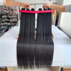 Lots de cheveux vietnamiens bruts prêts à être expédiés, pour la fabrication de perruques, cheveux humains lisses, couleur noire, longueur complète 8 - 32 pouces, prix de gros - Product Image 5