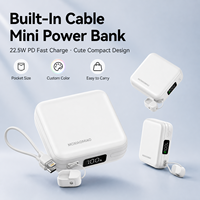 Batterie externe Li-Polymère haute capacité à charge rapide sans fil 10000mAh 22.5W PD QC, affichage personnalisé, directement de l'usine