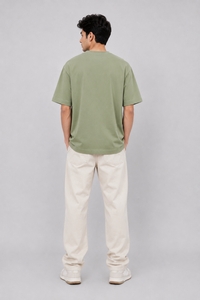 Premium 290 GSM Heavyweight Knitted Cotton Blend Oversized T Shirt Custom Printed Streetwear Unisex OEM ODM Manufacturer RTS - Product Image 4