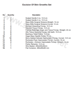 Juego de Instrumentos Quirúrgicos de Acero Inoxidable para Excisión de Neoplasmas Cutáneos, Certificación CE, Grado Hospitalario - Product Image 6