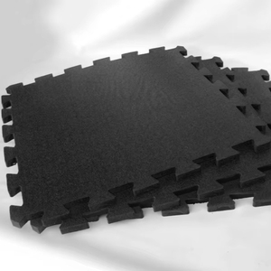 UNISHIELD - Baldosas de Seguridad para Gimnasio de Caucho Reciclado Encastrables Modernas de 20 mm - Product Image 1