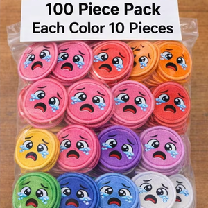 Parche Bordado Personalizado con Expresión de Cara Llorando, para Coser o Planchar en Ropa y Accesorios - Product Image 1