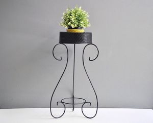 Support de pot de fleurs en fer avec revêtement en poudre, résistant aux intempéries, pour jardins extérieurs, balcon, terrasse, décoration de la maison - Product Image 4