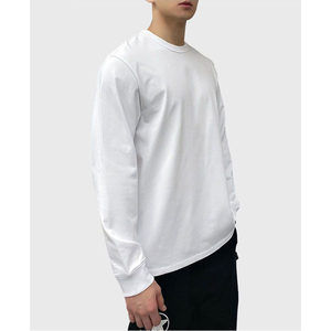 T-shirt personnalisé à manches longues pour homme 2026 – 100 % coton, col rond, léger, idéal pour la gym - Product Image 6