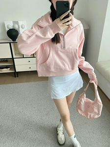 Sweat-shirt à capuche zippé Marco Original Label, doublé polaire, coupe ample, pour femme, brodé, respirant, idéal pour le yoga et les sports d'hiver - Product Image 6