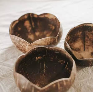 ความงามของชามมะพร้าวธรรมชาติจานที่สมบูรณ์แบบให้บริการอาหารธรรมชาติ Humran ส่งออก - Product Image 3