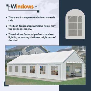 Gazebo per Eventi e Matrimoni 20x40FT Resistente per Esterni con Pareti Laterali Rimovibili e 3 Borse per il Trasporto - Product Image 3
