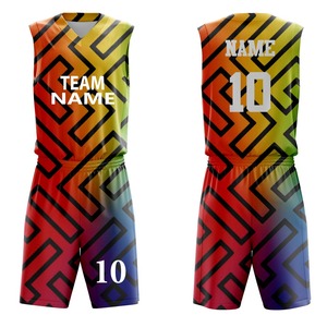 ชุดบาสเก็ตบอลแบบซับลิเมชั่นพิมพ์ลายตามสั่ง ระบายอากาศได้ดี ซึมซับเหงื่อ แห้งเร็ว สำหรับทุกเพศ พร้อมสกรีนโลโก้และชื่อทีมตามต้องการ - Product Image 1