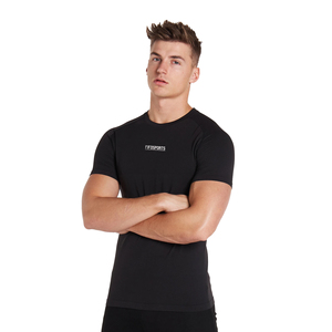 เสื้อยืดคอกลมริงเกอร์ผ้าฝ้าย 95% สแปนเด็กซ์ 5% สำหรับผู้ชาย พิมพ์โลโก้ได้ ออกกำลังกาย เล่นกีฬา เสื้อผ้าสั่งทำพิเศษ - Product Image 1