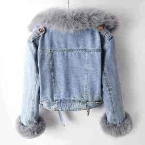 2026 New Fashion Multicolor Button Plus Size Women Denim Jacket Knitted 100% Cotton Windproof Breathable Winter Outdoor - Product Image 6