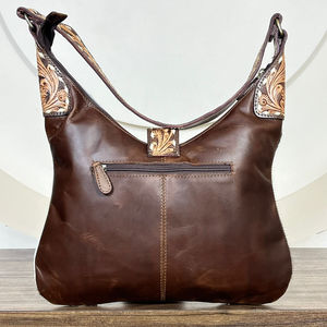 Nuevo Bolso Hobo de Cuero Genuino Hecho a Mano de Marca de Lujo para Mujer, Estilo Occidental de Cuero Vacuno, Bolsos de Hombro Único para Vaqueras - Product Image 5