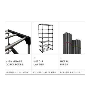 Metal Pipe <b>Shoe</b> Rack with Single Connector Collapsible Open <b>Shoe</b> <b>Storage</b> Organizer Durable Space Saving Design - Product Image 3