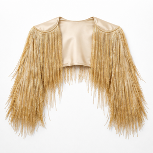 Bolero de Flecos Dorados Personalizado al por Mayor para Bodas - Proveedor y Fabricante OEM para Pedidos al por Mayor - Product Image 5